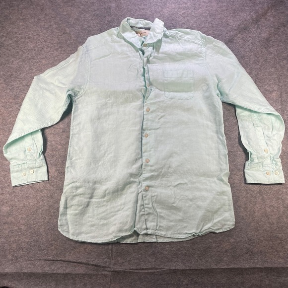 Tommy Bahama Other - Tommy Bahama Linen Shirt Mens Medium Green Long Sleeve Button Up Casual Summer